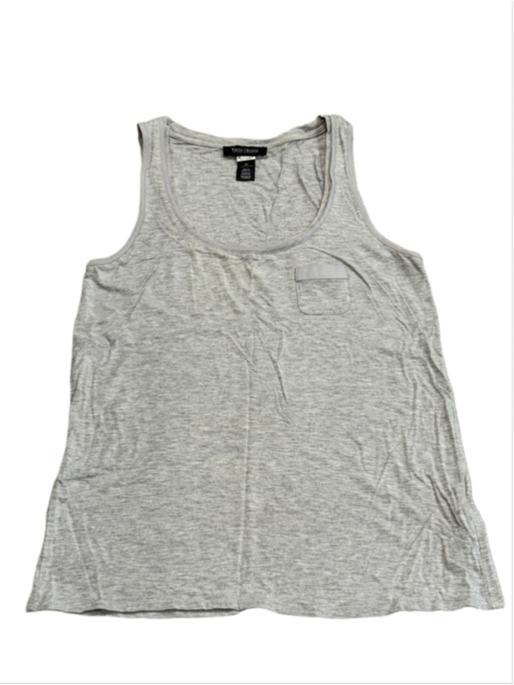 White House Black Market Simple Gray Tank Top with Coin Pocket